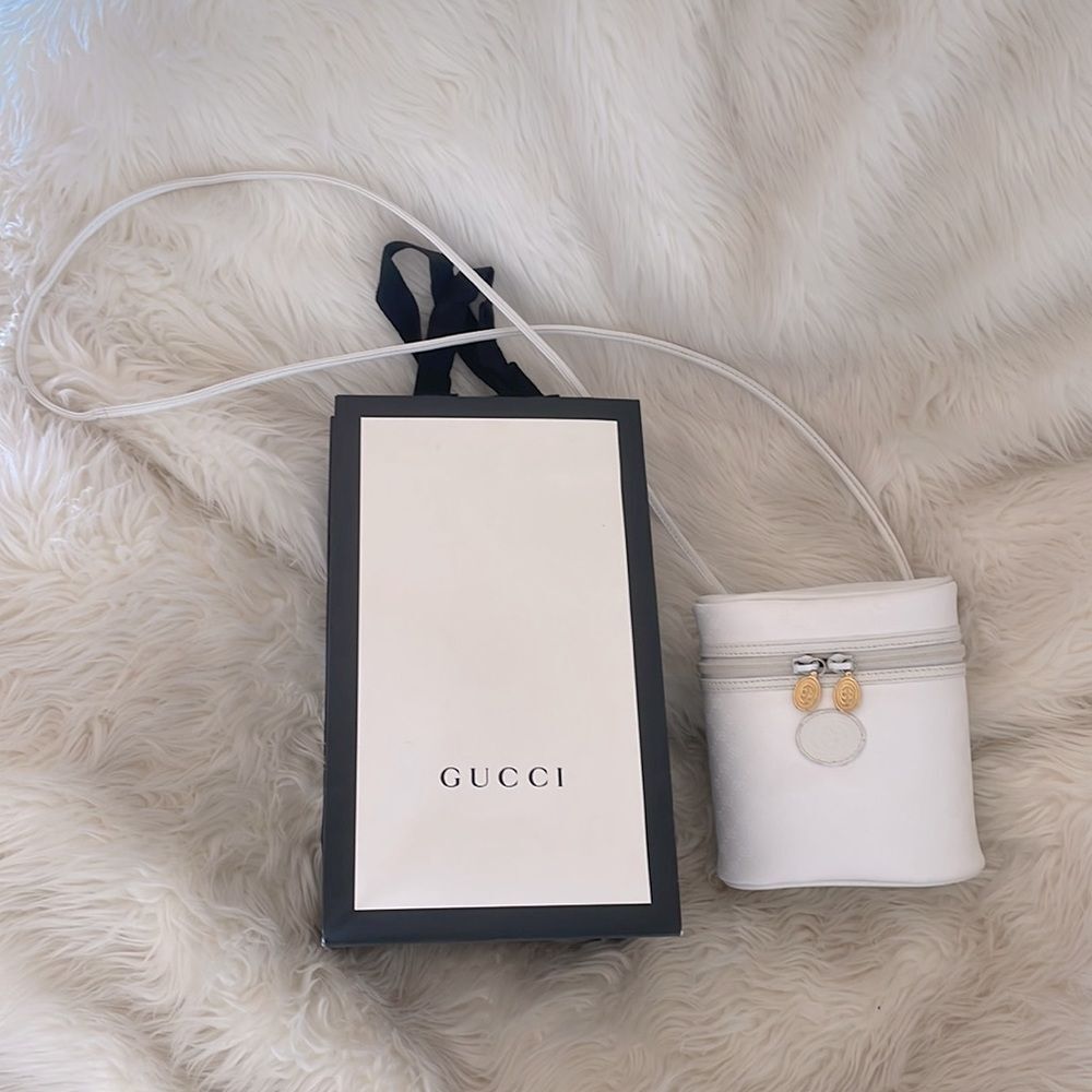 RARE GUCCI white mini bag